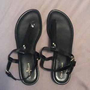 Authentic Black Cole Haan leather sandals